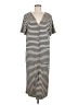 Lou & Grey Stripes Ivory Casual Dress Size M - photo 1