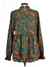 Shein 100% Polyester Paisley Green Long Sleeve Blouse Size L - photo 2