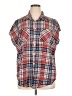 Torrid Plaid Red Short Sleeve Button-Down Shirt Size 1X Plus (1) - photo 1