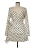 Atoir 100% Polyester Polka Dots White Ivory Cocktail Dress Size 6 - photo 1
