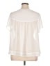 Torrid 100% Polyester Ivory Short Sleeve Blouse Size 1X Plus (1) - photo 2