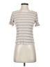 Ro & De Stripes Ivory Short Sleeve Turtleneck Size XS - photo 1