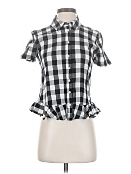 Madewell Peplum Button-Down Shirt in Gingham (view 1)