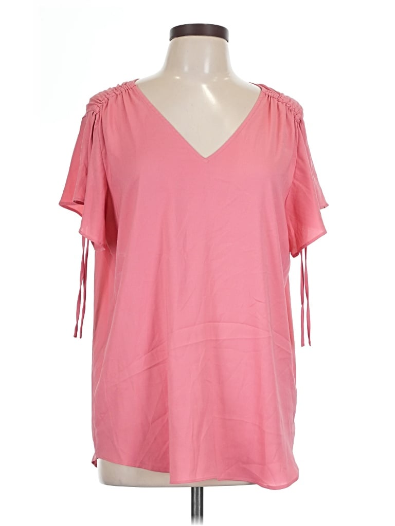 Pre-owned Ann Taylor Short Sleeve T-shirt In Pink