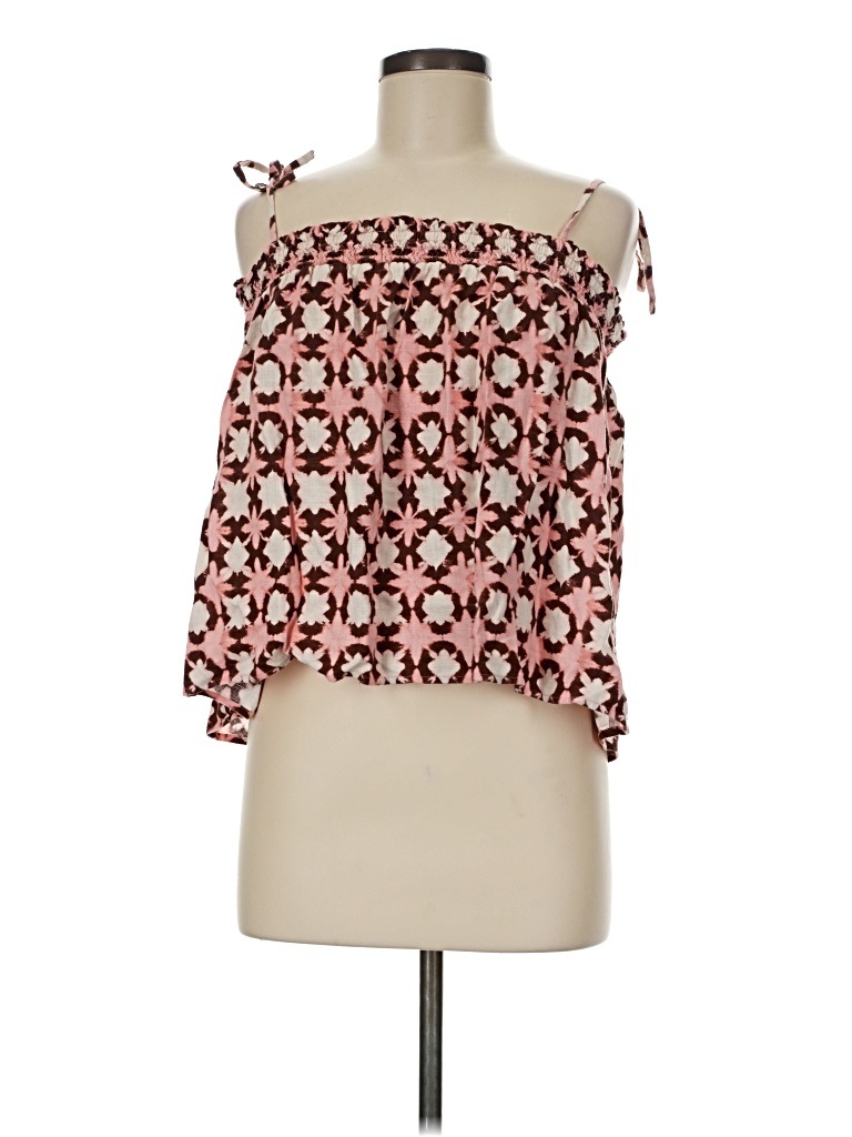 Pre-owned Ann Taylor Loft 3/4 Sleeve Blouse In Burgundy