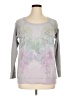 Maurices Floral Gray Pullover Sweater Size 16 (1) - photo 1