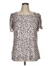 Unbranded Animal Print Ivory Short Sleeve T-Shirt Size 1X - photo 1