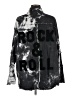 Elan 100% Cotton Tie-dye Black Denim Jacket Size M - photo 2