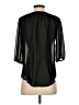 Naked Zebra 100% Polyester Black 3/4 Sleeve Blouse Size S - photo 2