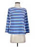 J.Crew Stripes Blue 3/4 Sleeve Top Size S - photo 1