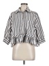 Shein Stripes Gray 3/4 Sleeve Blouse Size 6 - photo 1