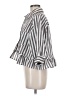 Shein Stripes Gray 3/4 Sleeve Blouse Size 6 - photo 5