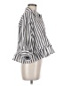 Shein Stripes Gray 3/4 Sleeve Blouse Size 6 - photo 4