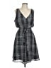 A New Day 100% Polyester Plaid Gray Casual Dress Size L - photo 1