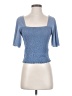 Willow & Root Blue Short Sleeve Top Size M - photo 1