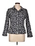 Christopher & Banks 100% Cotton Print Blue Jacket Size L (petite) - photo 1