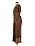 Never Fully Dressed 100% Polyester Animal Print Brown Casual Dress Size 4 - photo 5