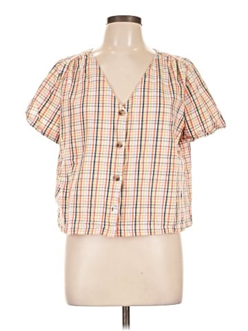 a.n.a. A New Approach Short Sleeve Blouse (view 1)