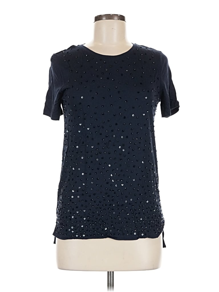 Pre-owned Ann Taylor Short Sleeve T-shirt In Blue