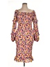 Prettygarden 100% Polyester Print Orange Cocktail Dress Size XL - photo 1
