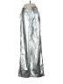 Open Edit 100% Polyurethane Metallic Silver Casual Pants Size XS - photo 2