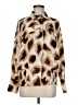 Massimo Dutti 100% Silk Animal Print Brown Long Sleeve Silk Top Size EU 40 / US 10 - photo 1