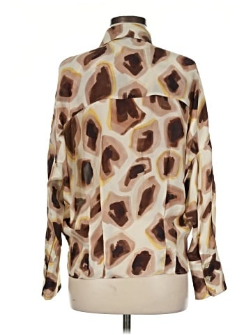 Massimo Dutti Long Sleeve Silk Top (view 2)