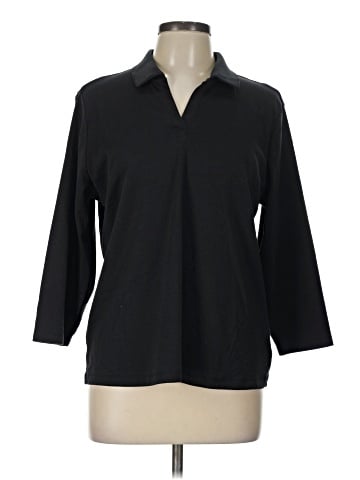 Lands' End 3/4 Sleeve Button-Down Shirt (view 1)