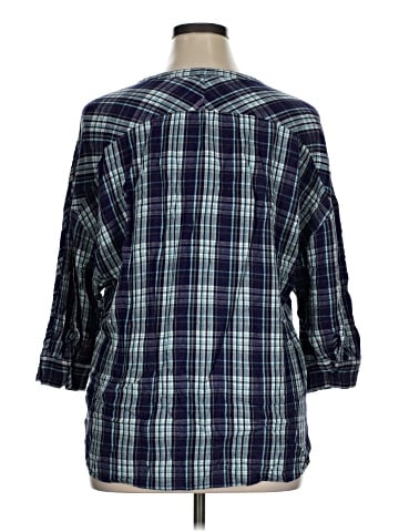 Lane Bryant 3/4 Sleeve Button-Down Shirt (view 2)