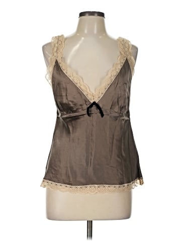 Gold Hawk Sleeveless Silk Top (view 1)
