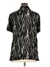 Notations Print Black Short Sleeve Button-Down Shirt Size 1X - photo 2