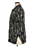 Notations Print Black Short Sleeve Button-Down Shirt Size 1X - photo 5