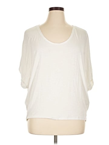 White House Black Market 3/4 Sleeve T-Shirt (view 1)