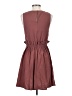 JOA Solid Brown Casual Dress Size XS - photo 2