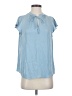 Maison d' Amelie 100% Polyester Blue Short Sleeve Blouse Size S - photo 1