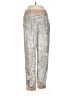 Pinko Metallic Silver Casual Pants Size M - photo 1