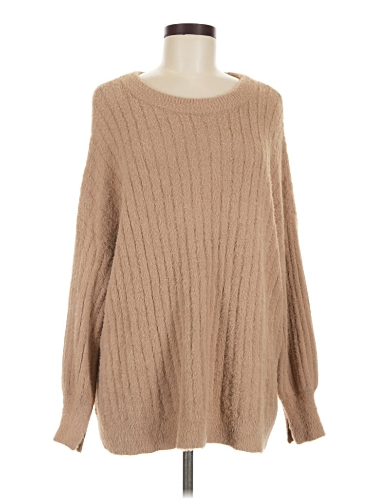Pre-owned Aerie Pullover Sweater In Tan
