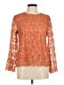 Adiva 100% Polyester Orange Long Sleeve Blouse Size M - photo 1