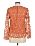 Adiva 100% Polyester Orange Long Sleeve Blouse Size M - photo 2