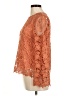 Adiva 100% Polyester Orange Long Sleeve Blouse Size M - photo 5