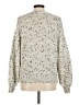 Unbranded 100% Polyester Metallic Silver Gray Pullover Sweater Size M - photo 2