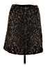 Kobi Halperin Animal Print Brown Wool Skirt Size 6 - photo 1