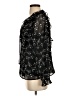 Ann Taylor LOFT 100% Polyester Stars Black Long Sleeve Blouse Size S - photo 5