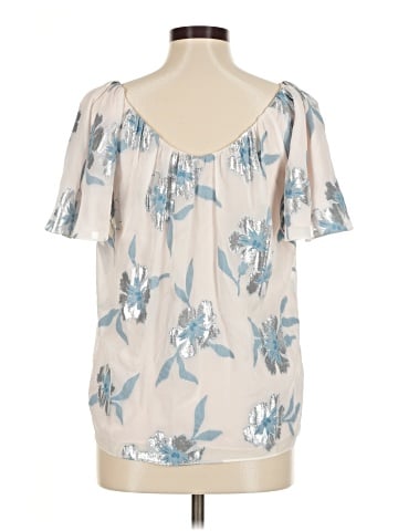 Rebecca Taylor Short Sleeve Silk Top (view 2)