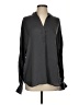 Lord & Taylor 100% Polyester Gray Black Long Sleeve Blouse Size S - photo 1