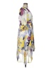DKNY 100% Polyester Print Yellow Cocktail Dress Size 14 - photo 4