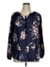 Unbranded Blue 3/4 Sleeve Blouse Size XL - photo 1