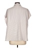 NLT 100% Polyester Stripes Gray Short Sleeve Blouse Size L - photo 2