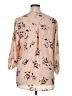Daniel Rainn Floral Tan 3/4 Sleeve Blouse Size XL - photo 2