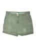 Worn Solid Green Khaki Shorts Size 10 - photo 1